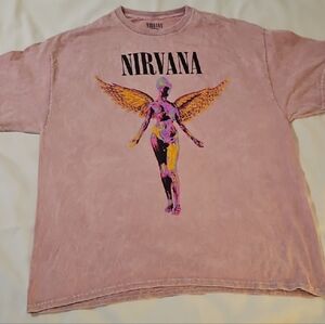 NIRVANA Pink Angel Graphic Tee